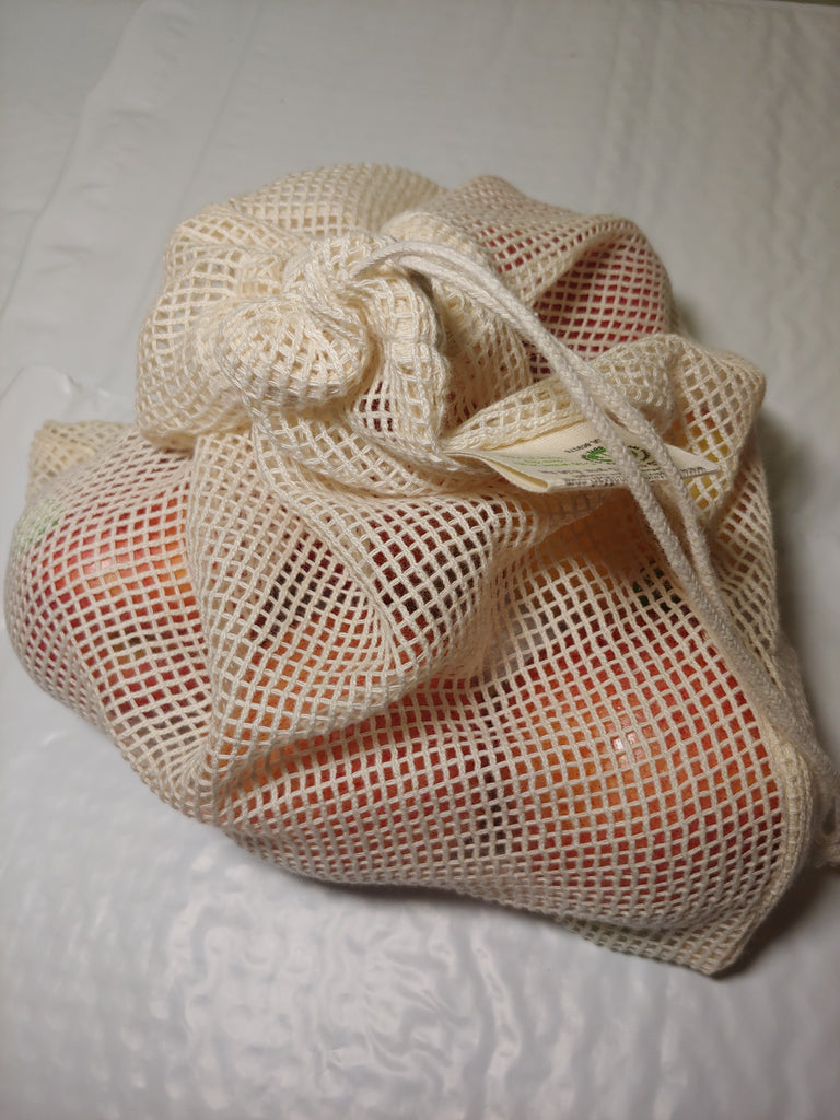 Organic mesh produce bags - LARGE – Sweet Bee Beeswax Food Wraps